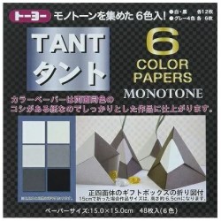 TANT 12 color papers Monotone 150mm