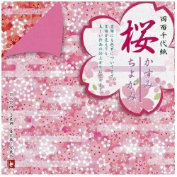 Chiyogami double face 150mm - Sakura -