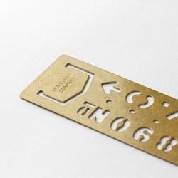 TRAVELER'S Brass Template Bookmark - Number -