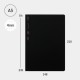 1/2 Year Notebook Grid A5 Black