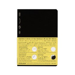 1/2 Year Notebook Grid B6 Black