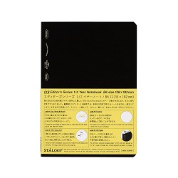 1/2 Year Notebook Grid B6 Black