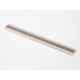 Règle 15cm - Bois foncé / aluminium -