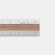 Règle 15cm - Bois foncé / aluminium -