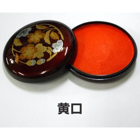 LES 4 SAISONS DE NIKKO : Encreur pour sceau de grande qualité ( printemps/rouge-jaune )