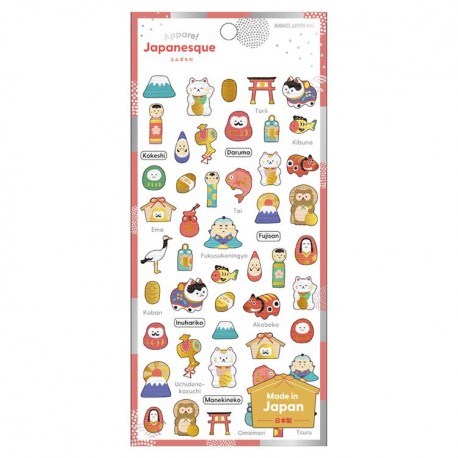 Japanesque Appare ! Stickers thème Porte bonheur