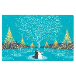 Carte postale Tabineko - La forêt des illuminations -