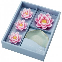 Coffret bougies - fleurs de lotus -