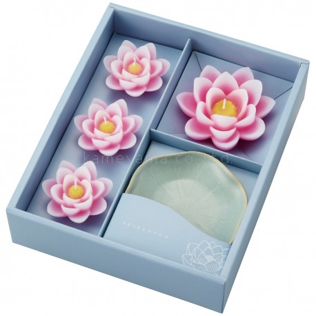 Coffret bougies - fleurs de lotus -