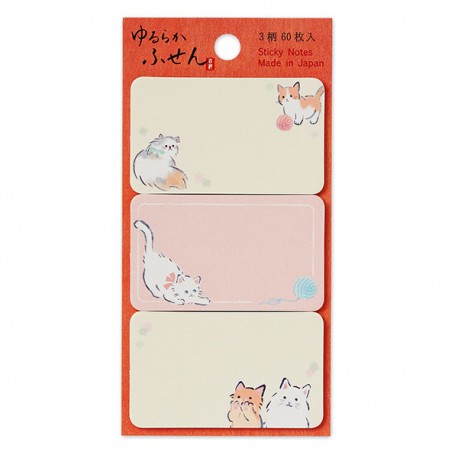 Notes adhésives Yururaka Chats