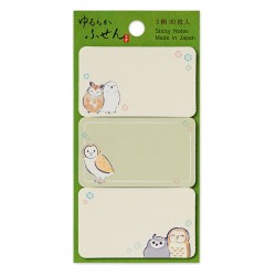 Notes adhésives Yururaka Hiboux