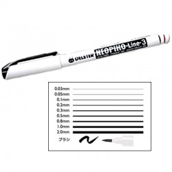 Neopiko Line 3  Black - Set de 10 feutres