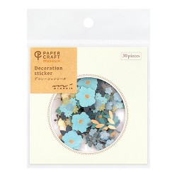 Decoration sticker - Fleur Bleu-