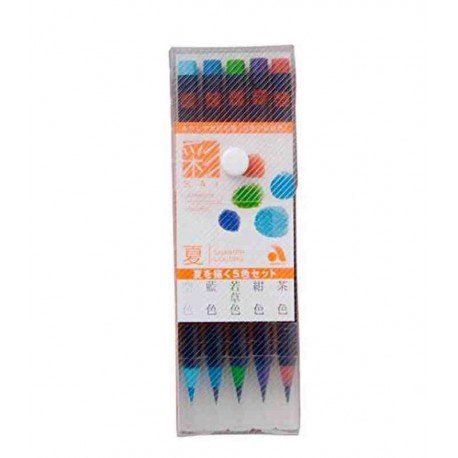 Sai - Brush Pen 5 colors (Summer)
