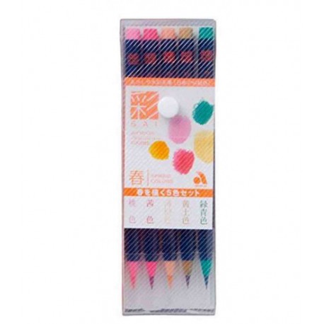 Sai - Brush Pen 5 colors (Spring)